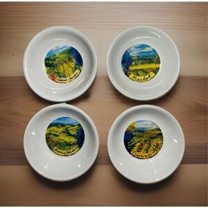 Nantucket Home Tuscan Inspired Landscape 2 3/4" Oil Dipping Bowls (Set of 4)